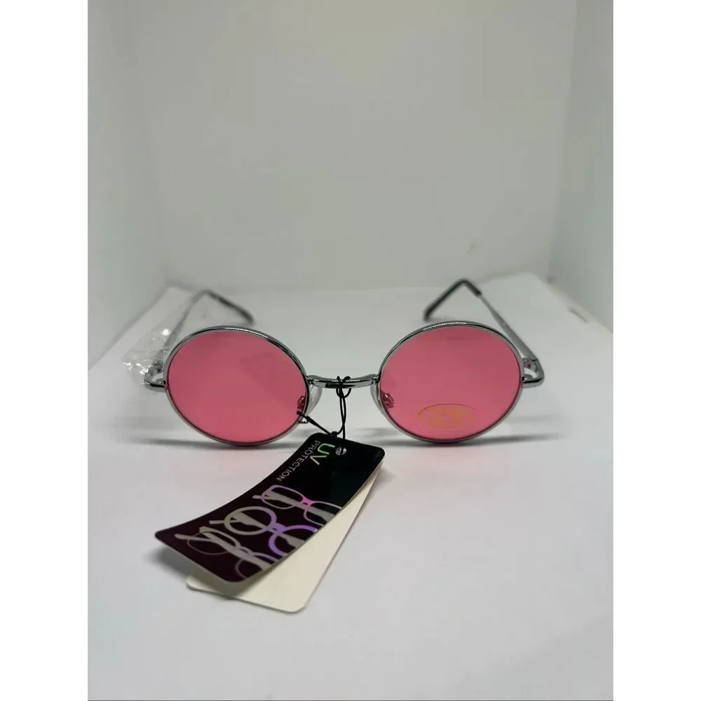 Retro Round UV400 Fashion Sunglasses – Metal Frame – New